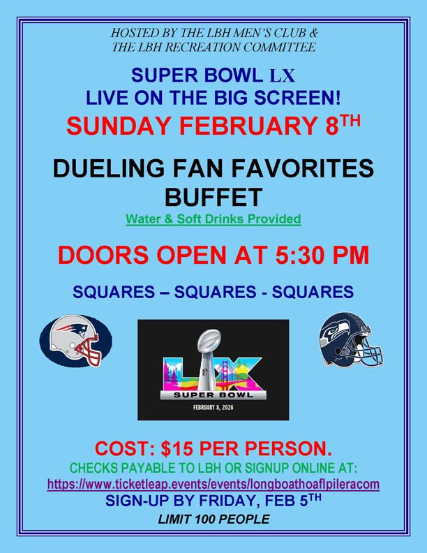 Super Bowl Watch Party, Feb 8, Rec Hall $15